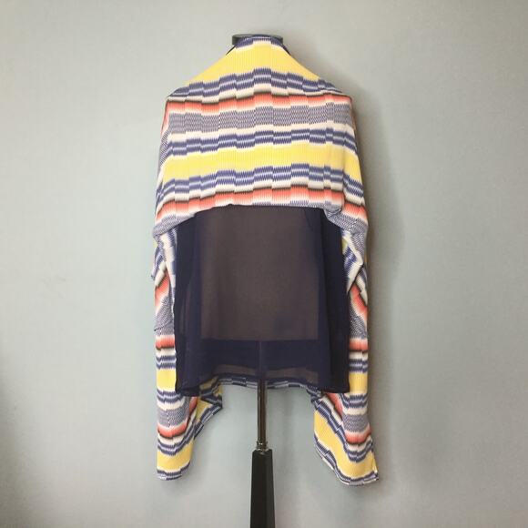 Vince Camuto 1X Handkerchief Hem  Striped Chiffon - Picture 5 of 5